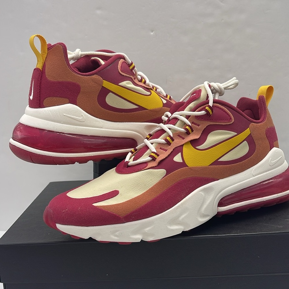 Nike Men’s AIR MAX 270 REACT Sneakers 
NOBLE RED/DARK SULFUR
A04971 601 - Picture 9 of 16